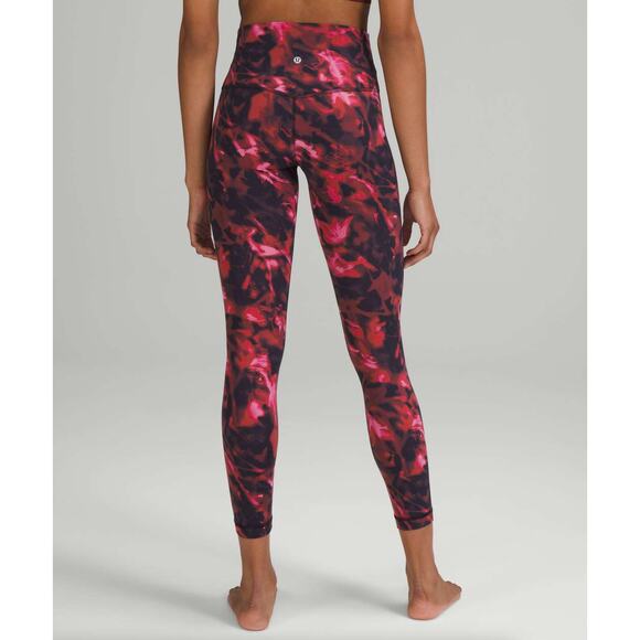 LULULEMON Align High-Rise Pant 25" Intensity Pink Blossom Multi Sz 4 {O31} - Picture 1 of 7